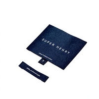 Étiquettes personnalisées non tissées imprimées haute densité écologiques pour vêtements, avec extrémité coupée droite et pliée, pour chaussures, sacs et accessoires