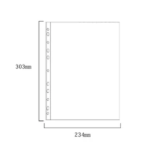 Factory Wholesale PVC Free Sheet Protectors Punched Pockets For 3 Ring Binder