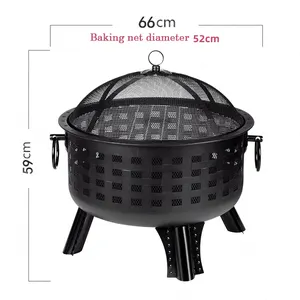 Edelstahl Wärme brenner Outdoor Garten Grill Fisch Holz Feuerstelle BBQ Holzkohle Kochherd mit Abdeck schutz