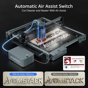 Atomstack 48W <span class=keywords><strong>Laser</strong></span> A40 PRO V2 con Auto Air Assist Máquina de <span class=keywords><strong>grabado</strong></span> láser a granel para madera Piedra Metal Acrílico Cuero Joyería - Product Image 4
