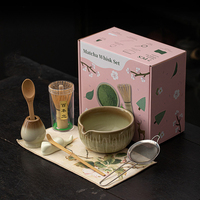 Ensemble de thé matcha Astief Wholesale, 8 pièces, bol à matcha en céramique grande capacité, fouet en bambou, outils pour préparer et mélanger le thé matcha