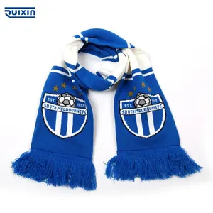 Hot Selling OEM knitted polyester kuwait scarf with tassel custom design high quality for promotion 100% Acrylic Fabric Fan