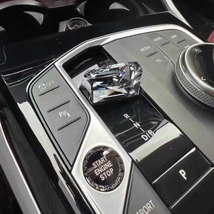 Ensemble de pommeaux de levier de vitesse BMW Crystal Gear Shift Knob Set Automatic Three Four Piece Glossy Black Matte Silver - Product Image 3