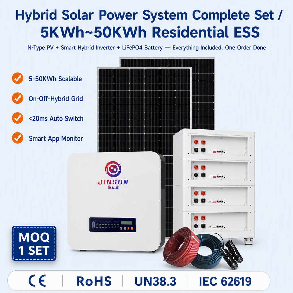 Hybrid Solar Energy Storage System 5KW 10kW 12kW 30kW Photovoltaic Home Power Complete Set Hybrid Inverter Battery Packs CE · image 2