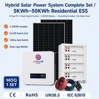 Système de stockage d'énergie solaire hybride 5KW 10kW 12kW 30kW, kit complet d'alimentation domestique photovoltaïque, onduleur hybride, batteries CE