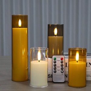 Acryl-<span class=keywords><strong>LED</strong></span> Ferngesteuerte Kugelförmige Elektronische Wachskerzenlampe für Romantische Geburtstagsparty-Atmosphäre Becher-Nachtlicht - Product Image 2