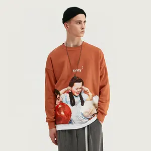 Enflasyon pamuk özel logo grafik kış hoodies tasarım tüm baskı kazak kazak erkekler için üreticileri hoodie