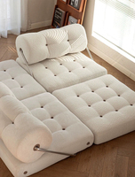 Canapé-lit pliable de style crème abordable - Canapé simple multifonctionnel moderne, canapé nuage populaire pour le salon