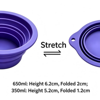 Gamelle pliable en silicone réglable pour chien, distributeur de nourriture lente, bol d'eau portable pour le camping, la randonnée, les chats et les poulets