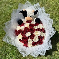Lujo 58*58cm patrón de cabeza de Rosa plástico impermeable papel de regalo de flores para floristería Material de tienda de flores