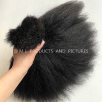Cheveux de Yak vierges 2026, Cheveux de queue de Yak, Couleur noire naturelle, 10''-12'', Commande d'échantillon 100g