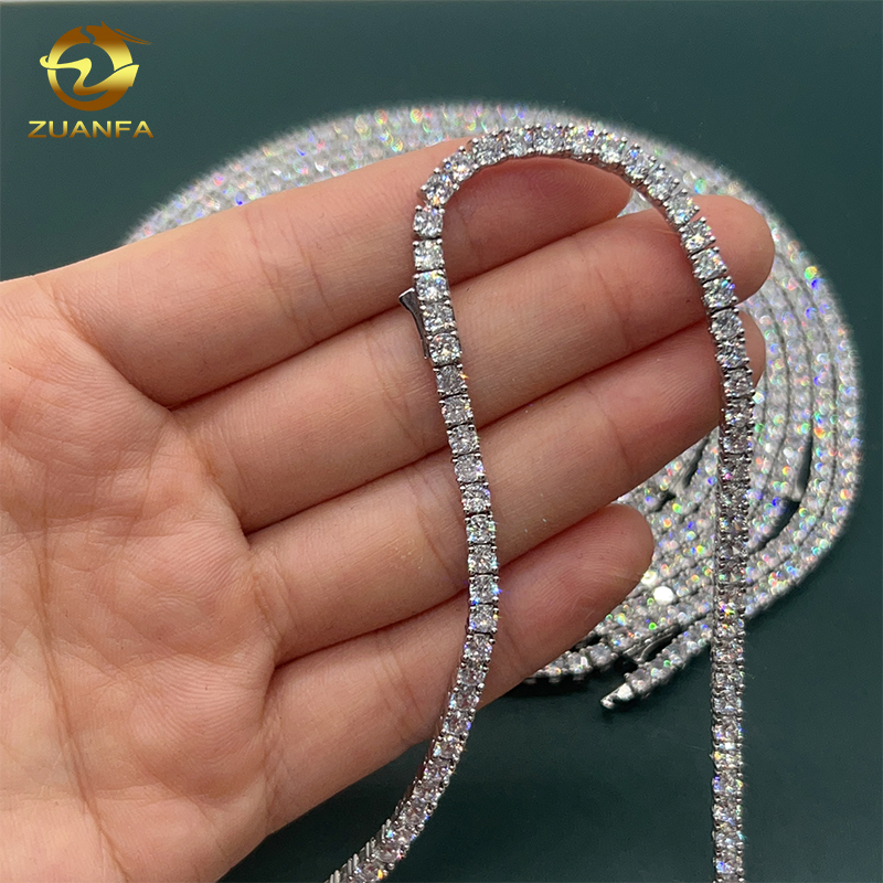 Wholesale CZ Tennis Chain Hip Hop Bling Jewelry 18K Gold Plated