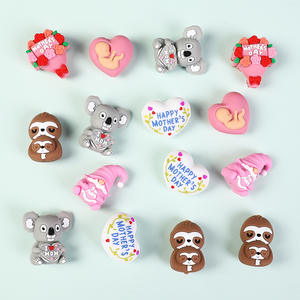 Cuentas de Silicona PVC Planas 3D con Forma de Corazón y Rosa para el Día de la Madre, Cuentas Sueltas para Manualidades con Bolígrafos - Product Image 5