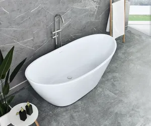 XM白色大理石石材陶瓷浴室独立供应商浴缸制造商cPUC踢脚板成人独立式亚克力浴缸