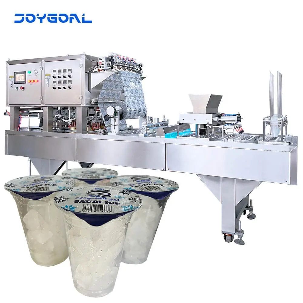 Enchimento e aferidor giratórios automáticos do copo para o enchimento e a selagem do copo do iogurte do gelado do pó máquina