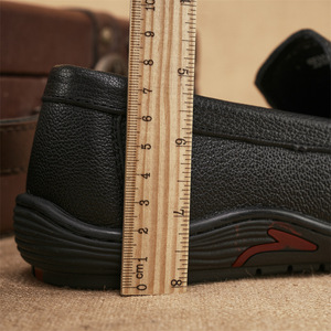 Mocasines de Cuero Genuino para Hombre, Punta Cuadrada, Diseño con Hebilla, Cómodos, Estilo Casual de Negocios - Product Image 2