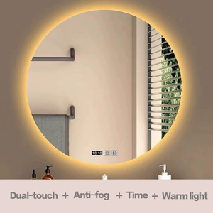 Espejo de tocador de baño montado en la pared de vidrio inteligente LED con iluminación antivaho Interruptor táctil Funciones personalizables - Product Image 5