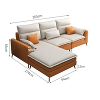 Canapé d'angle moderne de luxe en tissu technique pour appartement, entrepôt et salle de sport – Vente en gros à prix abordable
