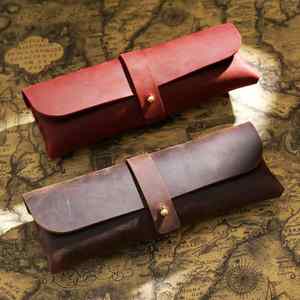 Modern Embossed Durable Leather Pencil Case <b>Large</b> Capacity Stationery <b>Box</b> for Middle Elementary School Students Promotional <b>Gift</b> - Product Image 2