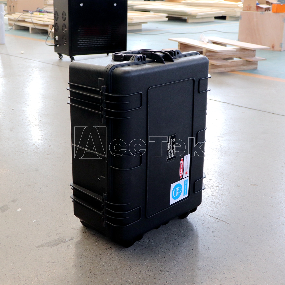 100W 200W 300W 500W Pulse Laser Mold Cleaner Black Suitcase Laser Cleaning Rust Oil Paint Machine Rust Removing Equipement