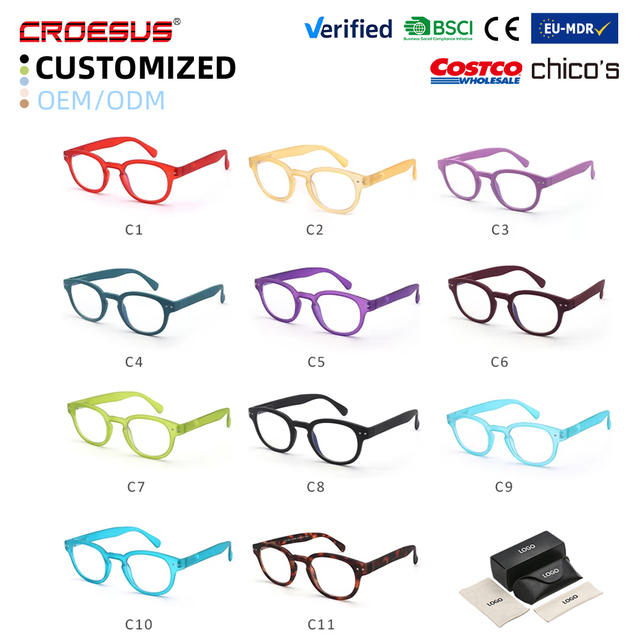 Factory Custom Logo Fashion Eyewear Men Women Anti Blue Light Blocking Blocker Computer Gaming Eyeglasses Glasses With Case