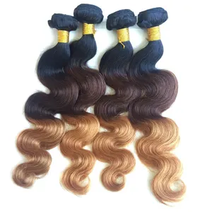 Hot Sale 1B 4 30 Ombre Color Body Wave Hair Bundles 3 Tone Human Hair 1B/4/30 Body Wave Hair