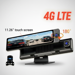 Видеорегистратор 4G LTE с SIM-картой, ADAS, <span class=keywords><strong>GPS</strong></span>, потоковой передачей данных, удаленным мониторингом, 3 объективами, 11,26-дюймовым сенсорным экраном и круглосуточным наблюдением - Product Image 1