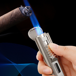 Encendedor de Cigarrillos JH Sin Logotipo, Elegante con Punzón, Fácil de Transportar, <span class=keywords><strong>Triple</strong></span> Llama, Estilo Vintage - Product Image 1