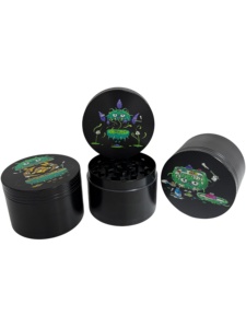 Round Zinc Alloy Manual Modern <b>Herb</b> <b>Grinder</b> 50mm with Full Printed Art Design for Accessory - Product Image 3