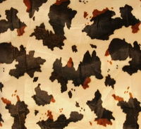 Textiles de maison personnalisés motif peau d'animal vache imprimé peluche tissu de velours hollandais pour coussins de canapé