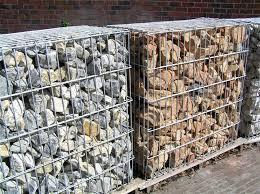 Caisses en gabions en treillis métallique galvanisé, cages en gabions soudées, utilisées <span class=keywords><strong>pour</strong></span> l'aménagement paysager et les sièges de jardin. - Product Image 2