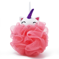 Écologique doux maille bébé corps bain dessin animé éponge lumière 50g luffa éponge douche bouffée pour enfants nettoyage