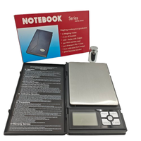 Balance de précision numérique de poche style carnet 500g 0.01g avec écran LCD et plateforme en acier inoxydable pour bijoux – Portable