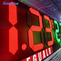 Panneau d'affichage à 7 segments LED, panneau de prix de carburant électronique, écran d'affichage de prix extérieur personnalisé pour station-service, fabricant