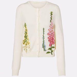 <span class=keywords><strong>Cardigan</strong></span> romantico stile Vintage da donna con girocollo ricamato floreale di nuova fabbrica Wisrise - Product Image 6