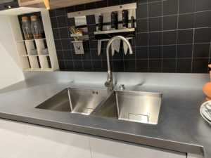 ตู้เก็บของสแตนเลสชุดครัว304ภูเขาไฟแขวนผนังตู้ครัวพร้อมเกาะตามสั่ง - Product Image 6