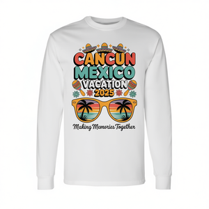 Camiseta de Manga Larga para Vacaciones en Cancún, México 2025, Ropa de Playa para Viajes en Grupo - Product Image 2