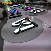 Affichage LED personnalisé en acrylique, panneau LED portable pour extérieur, enseigne LED en acier, enseignes LED pour magasins et entreprises