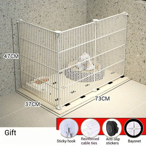 FishPrincess Style classique Portable <span class=keywords><strong>Cage</strong></span> en métal pour animaux de compagnie intérieur grand chien chat caisse pliable pliable animaux Cages