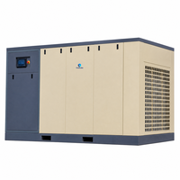 Compresseur d'air à vis bipolaire à deux étages CCSZVF 15kW 20HP 8bar 116psi 2.5m³/min 88cfm à faible bruit avec écran tactile et moteur Coolcube