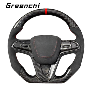 Volante Deportivo <span class=keywords><strong>Chevrolet</strong></span> Cruze - Personalizado en Cuero Perforado y Fibra de Carbono con Forma F1 y Detalles - Product Image 3