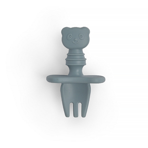 Cuillère et fourchette d'apprentissage en silicone personnalisables avec logo pour bébé, outils de repas souples pour l'autonomie alimentaire des nourrissons et des tout-petits - Product Image 2