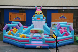 Nouveau design gonflable grand terrain de jeu de parc d'amusement de rebond avec jeu de parcours d'obstacles pour parc d'attractions - Product Image 6