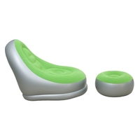 Canapé paresseux de salon gonflable moderne avec repose-pieds Fauteuil inclinable à gonflage rapide pour le salon pour le déjeuner et l'utilisation du lit pneumatique