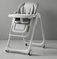 Chaise haute électrique intelligente pour bébé, multifonctionnelle, pliable, inclinable, berçante, réglable, en métal, portable et sécurisée