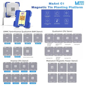MaAnt C1 Plateforme industrielle ODM de kit de pochoirs magnétiques pour reballing de CPU BGA A8-A17 Hisilicon MTK EMMC Android en maille d'acier pour réparation - Product Image 3