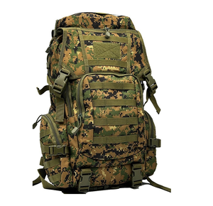 DFB050 Black <b>Khaki</b> JUngle Camouflage Zippered Interior Pockets for Organization Functionality <b>Backpack</b> Molle Bags 50L Rucksacks - Product Image 6