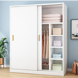 <span class=keywords><strong>Armadio</strong></span> in Legno Autoportante dal Design Nordico Moderno <span class=keywords><strong>con</strong></span> Porta in MDF Resistente, Organizzatore per Vestiti, Mobile per <span class=keywords><strong>Camera</strong></span> <span class=keywords><strong>da</strong></span> <span class=keywords><strong>Letto</strong></span>, Hotel e Casa - Product Image 4