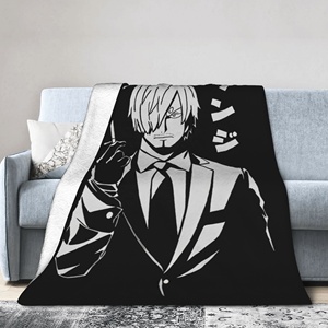 Couverture en flanelle <span class=keywords><strong>Sanji</strong></span> <span class=keywords><strong>Vinsmoke</strong></span> Luffy, couvertures superbes pour canapé, literie, salon, tapis de 150*125 cm, dérivés d'anime - Product Image 1