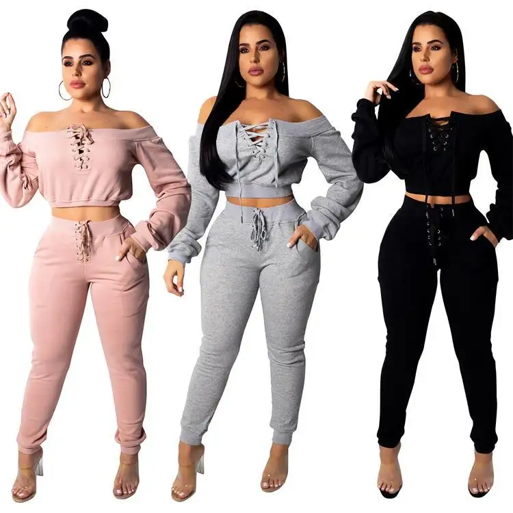 Fashion trending patchwork sexy casual sport-wear women clothes suit 2020